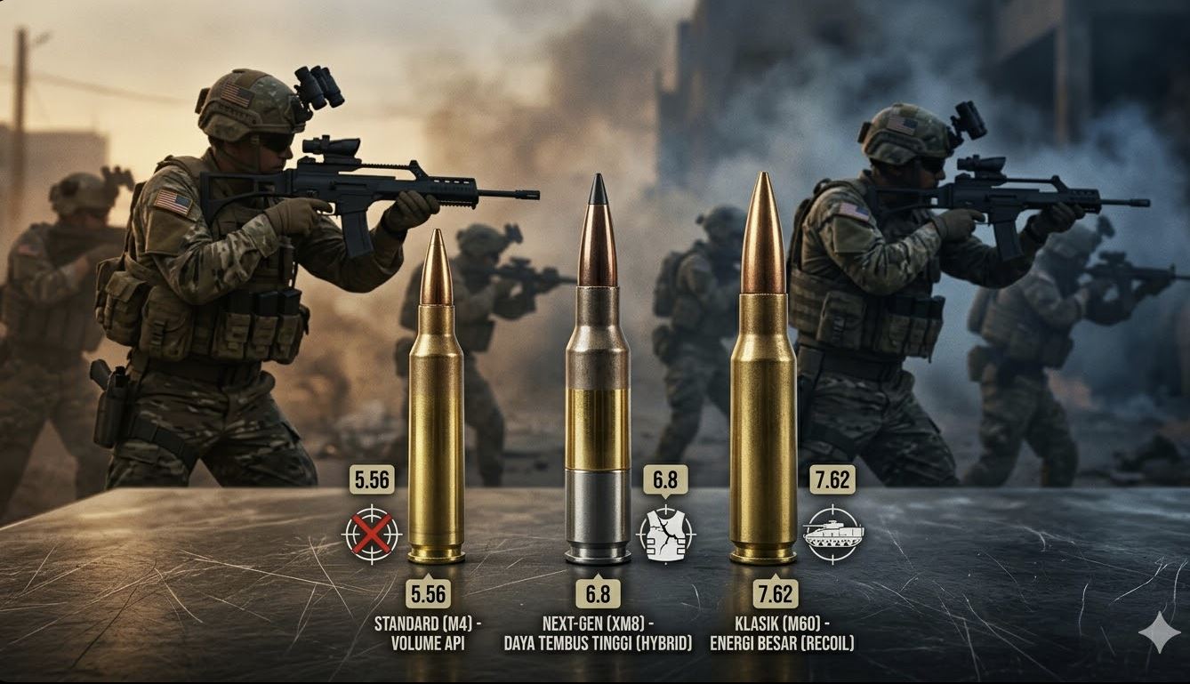 Tinggalkan 5,56 dan 7,62: Mengapa Militer AS Memilih Jalur Tengah Kaliber 6,8 mm?